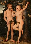 Lucas  Cranach Adam and Eve oil